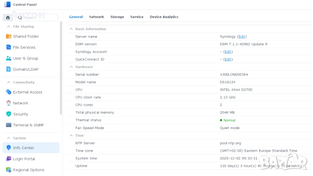 Synology DS1813+ NAS мрежов сроридж, снимка 6 - Мрежови адаптери - 52621583