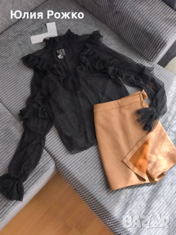 Мрежеста блуза от MNG, снимка 4 - Блузи с дълъг ръкав и пуловери - 51785713