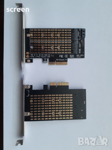 Адаптер М2 SSD Nvme +Stata M-key + B-key to PCI-e 3.0 4x