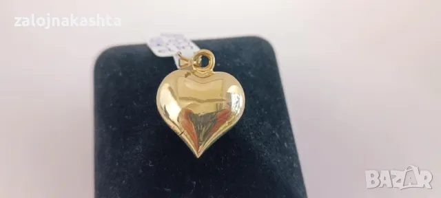 Златна висулка сърце-2,80гр/14кр, снимка 5 - Колиета, медальони, синджири - 49081653
