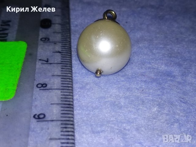 ПЕРЛЕН ВИНТИДЖ АРТ ПОЗЛАТЕН МЕДАЛЬОН 27575, снимка 3 - Колиета, медальони, синджири - 40760130