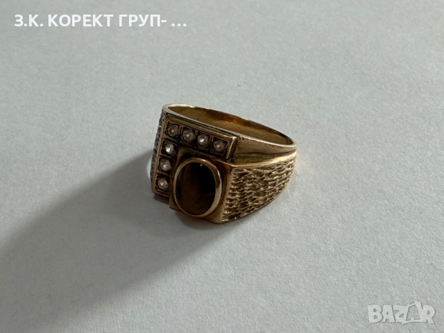 Мъжки златен пръстен 14К, снимка 2 - Пръстени - 53736151