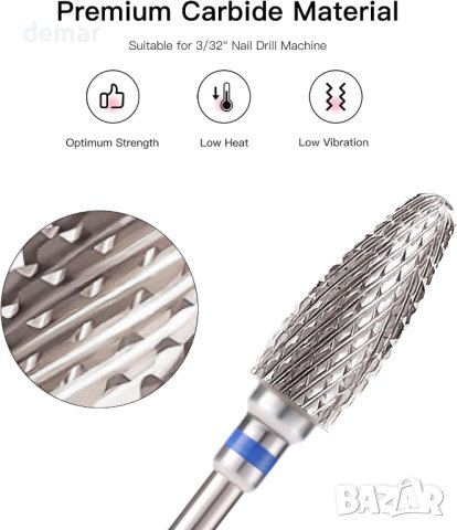 Комплект електрически пили за акрилни нокти, снимка 3 - Други - 42655464