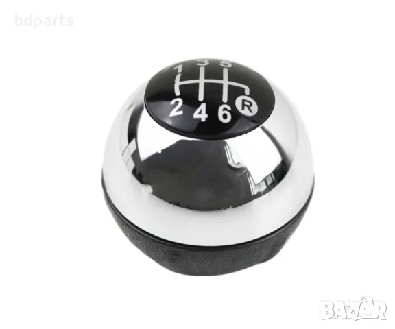 Топка за скоростен лост, Fiat 500 Abarth, Хром, Черен, 6 скорости,