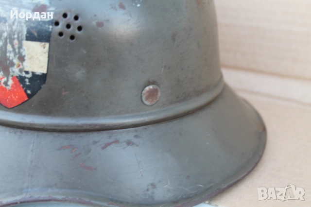 Немска каска ''Luftschutz'' за ''БА''  ''ПВХЗ'' , снимка 5 - Антикварни и старинни предмети - 52335332