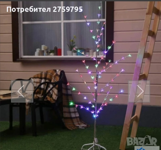 НОВО.Голямо бяло/синьо светещо дърво., снимка 2 - Декорация за дома - 52592802