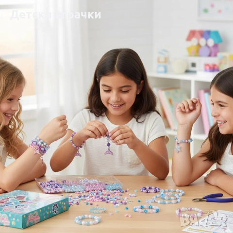 Комплект за бижута от мъниста Русалка над 500 броя, гривни, гердани, снимка 2 - Други - 52745040