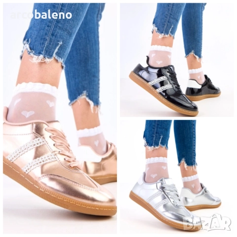 Дамски маратонки Madres със сатенени връзки, 3цвята 