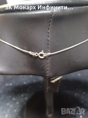 сребърен ланец, снимка 3 - Колиета, медальони, синджири - 52268858