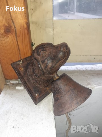 Уникално чугунено куче с камбана за врата или порта, снимка 2 - Антикварни и старинни предмети - 41268085
