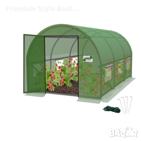 Градинска оражнерия с врата на панти - здрава и стабилна конструкция 3 х 2 х 2м, снимка 8 - Други стоки за дома - 53618112