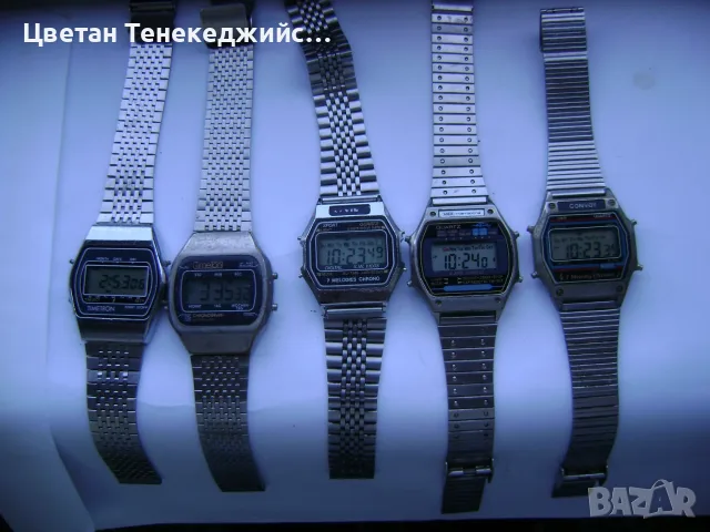 Продавам 5 броя кварцови часовници Convoy,levis,MBO,Timetron