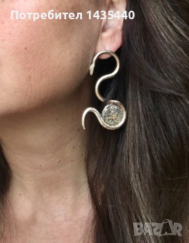 Обеци в стил steampunk на дизайнерката Анелия Милчева, снимка 3 - Обеци - 41670574