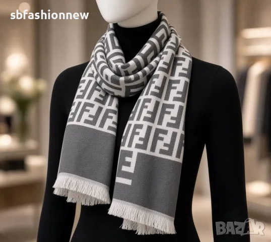 Fendi шал ✨ кашмир и коприна, снимка 3 - Шалове - 56336729