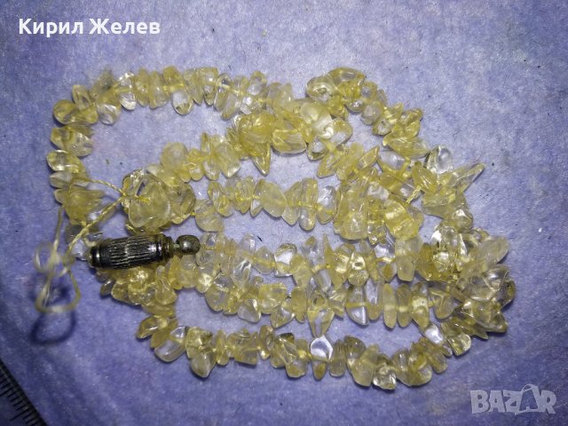 СТАРО СКЪПОЦЕННО ИСКРЯЩО РЕТРО АРТ КОЛИЕ НАТУРАЛЕН ПЛАНИНСКИ КРИСТАЛ РЪЧНО НИЗАН НАКИТ 34637, снимка 8 - Антикварни и старинни предмети - 39201584