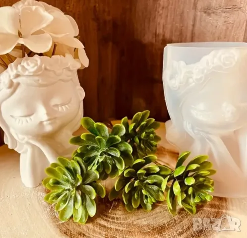 Молд кашпа момиче 2 броя комплект , снимка 4 - Форми - 50238579