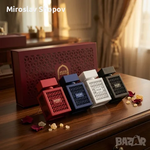 Луксозен комплект арабски парфюми Afleyk Scents Now 4x30 мл EDP , снимка 2 - Дамски парфюми - 56107816