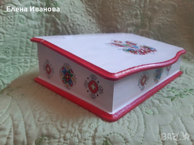 Ръчно изработена ракла с народни шевици, снимка 5 - Подаръци за жени - 35692807