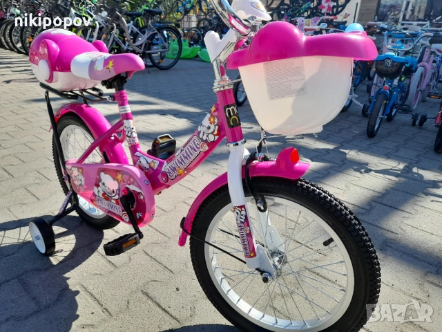 MONI Велосипед 16" 1682 розов, снимка 6 - Велосипеди - 53759530