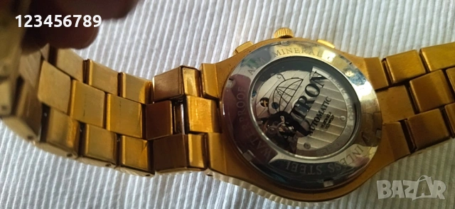 Автоматичен швейцарски часовник, запазен, работещ, снимка 2 - Мъжки - 53578441