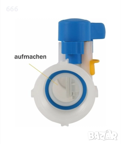 Клапан клапа за резервоар 1000л, Raccord 60 мм, пластмаса, снимка 3 - Други инструменти - 52698803