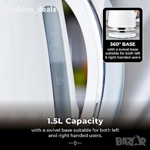 Нов Tower чайник 1,5л Въртяща се на 360° основа Дом Кухня Подарък Кана вода, снимка 8 - Други - 42394859