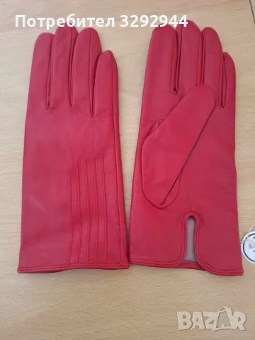 Дамски кожени ръкавици,нови,много финна кожа и лека подплата.Номер 7,5.