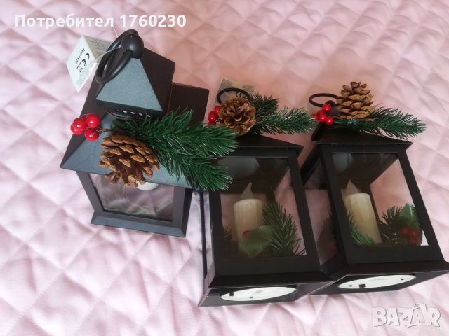 Декоративни фенери с LED свещи на батерии, снимка 1