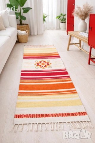 Уникална ръчно тъкана вълнена черга