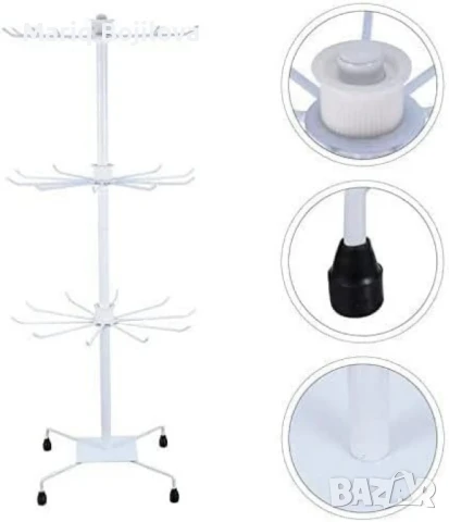 Метален въртящ се стелаж – практично и стилно решение за съхранение, снимка 6 - Други стоки за дома - 49171237