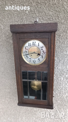 Стар стенен часовник - LFS - Germany - Антика - 1920" год., снимка 2 - Антикварни и старинни предмети - 53267146