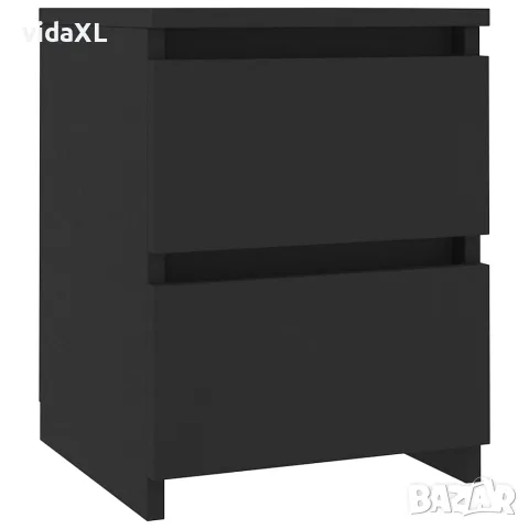 vidaXL Нощни шкафчета, 2 бр, черни, 30x30x40 см, инженерно дърво, снимка 4 - Шкафове - 56147698
