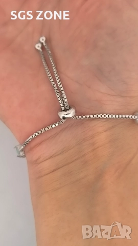 Сребърна гривна с естествен топаз, шлифован топаз, снимка 7 - Гривни - 52599859