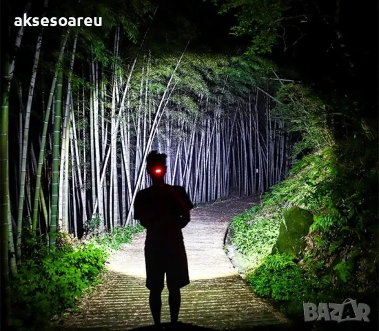 Висококачествен нов Мощен акумулаторен LED челник фар водоустойчив работен фенер за глава преносим , снимка 4 - Спортна екипировка - 48127139