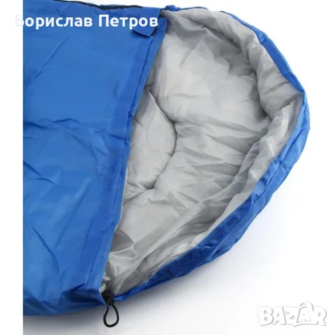 Зимен спален чувал BAO LONG HU WAI от водоустойчив полиестер с опция за стягане / Стил: плик, снимка 6 - Къмпинг мебели - 55756200