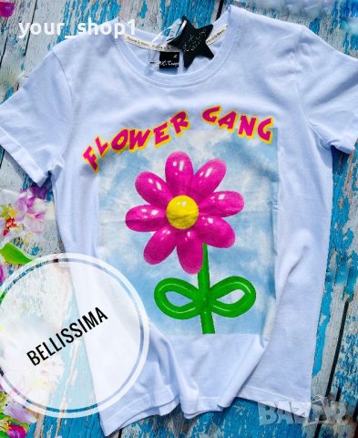 Дамски тениски flower 2 цвята , снимка 2 - Тениски - 40667772