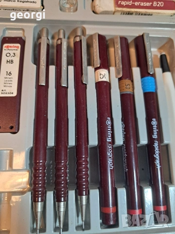комплект прибори за чертане пергел и рапидографи Rotring HI Tech 33/1, снимка 5 - Други услуги - 53377271