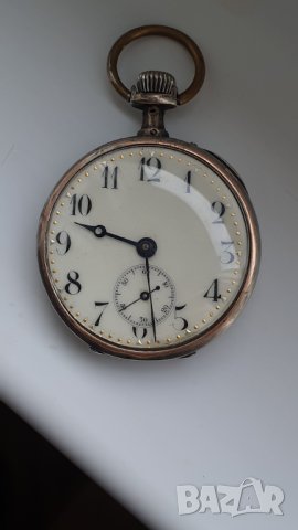 Сребърен джобен часовник, снимка 10 - Антикварни и старинни предмети - 42682316