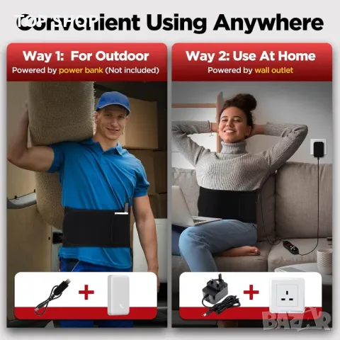 Масажен колан с червена светлина, 660nm и 850nm, 5 режима и 5 нива, снимка 4 - Тримери - 49627294