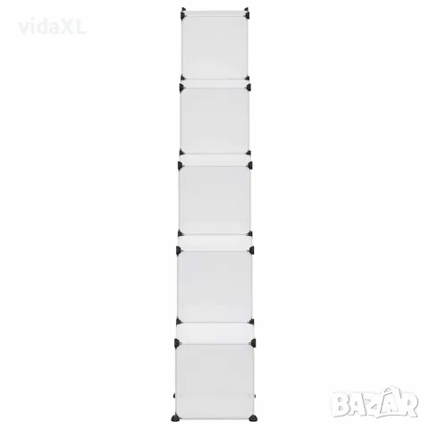 vidaXL Органайзер с кубични отделения, 15 куба, прозрачен, PP, снимка 6 - Кутии за съхранение - 56147159