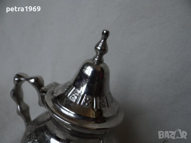 Посребрен чайник с маркировка, снимка 5 - Антикварни и старинни предмети - 41584172