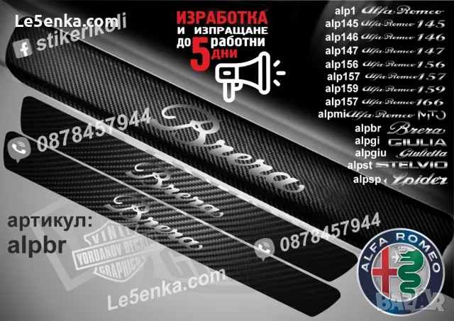 ПРАГОВЕ карбон Alfa Romeo STELVIO фолио стикери alpst, снимка 10 - Аксесоари и консумативи - 39049327