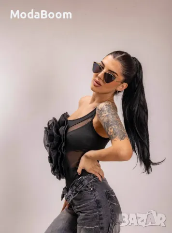 Черно дамско боди , снимка 4 - Корсети, бюстиета, топове - 48683190