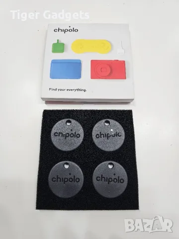 Chipolo ONE Spot 4 броя Almost Black – Bluetooth тракери за Apple Find My