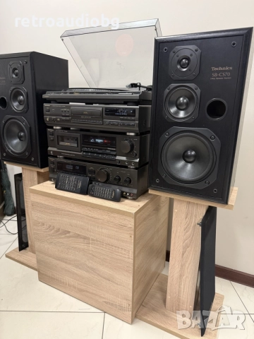 🔈Аудио сет TECHNICS - ресийвър с дистанционно, CD плеър с дистанционно, дек и грамофон + колони🔉, снимка 2 - Аудиосистеми - 56137048