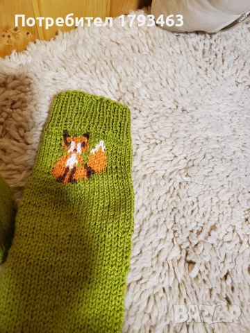 Ръчно плетени дамски чорапи от вълна размер 38, снимка 8 - Дамски чорапи - 41762985