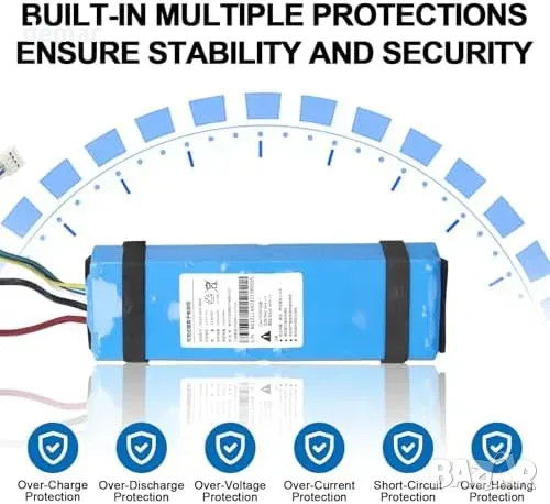 21.6V 4000mAh Li-ion резервна батерия за прахосмукачка Xiaomi Dreame (съвместима с H10/H11/H12, снимка 7 - Външни батерии - 55827453