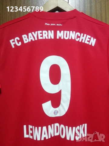 Bayern Munich Lewandowski Adidas оригинална тениска фланелка Байерн Мюнхен Левандовски размер L, снимка 4 - Тениски - 51488966