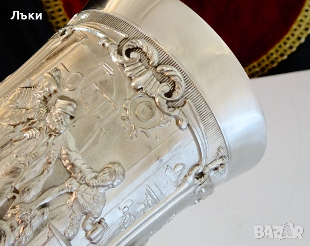 Калаена халба,чаша с авторски ловни картини 600 мл. , снимка 7 - Антикварни и старинни предмети - 52201637