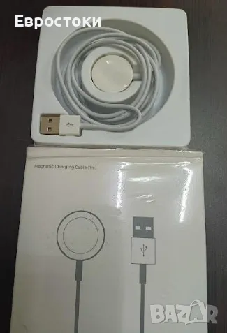 Безжично магнитно зарядно за Apple Watch, зарядно устройство за iWatch, USB кабел 1 м, цвят: бяло, снимка 5 - Аксесоари за Apple - 49786170